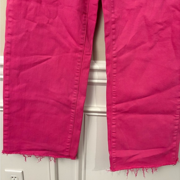 Judy Blue Vibrant Pink Straight Leg Jeans - Picture 4 of 8